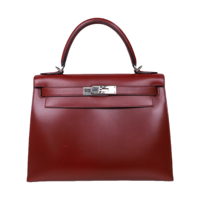 爱马仕| Kelly 28 手提包 Box Calf Rough H □E 2001