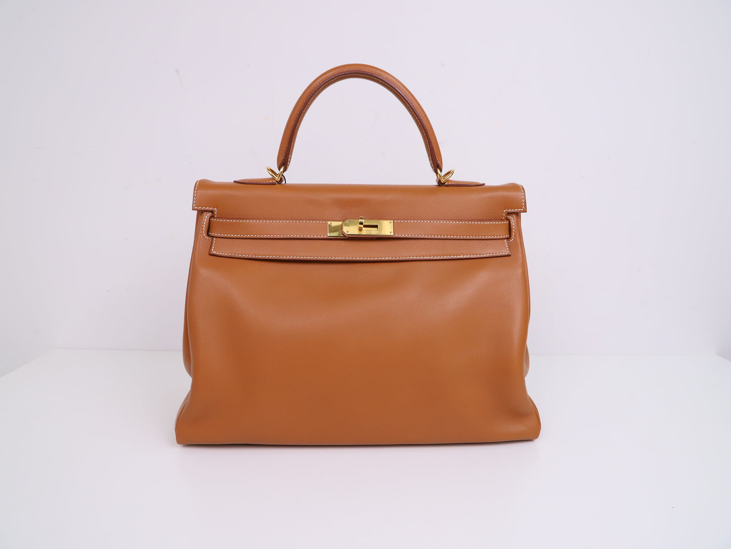 Hermes|金棕Kelly 35 手提包 Swift皮 口E 2001