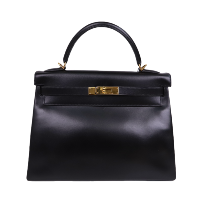 Hermes|Kelly32 手提包 Box小牛皮 口D 2000年