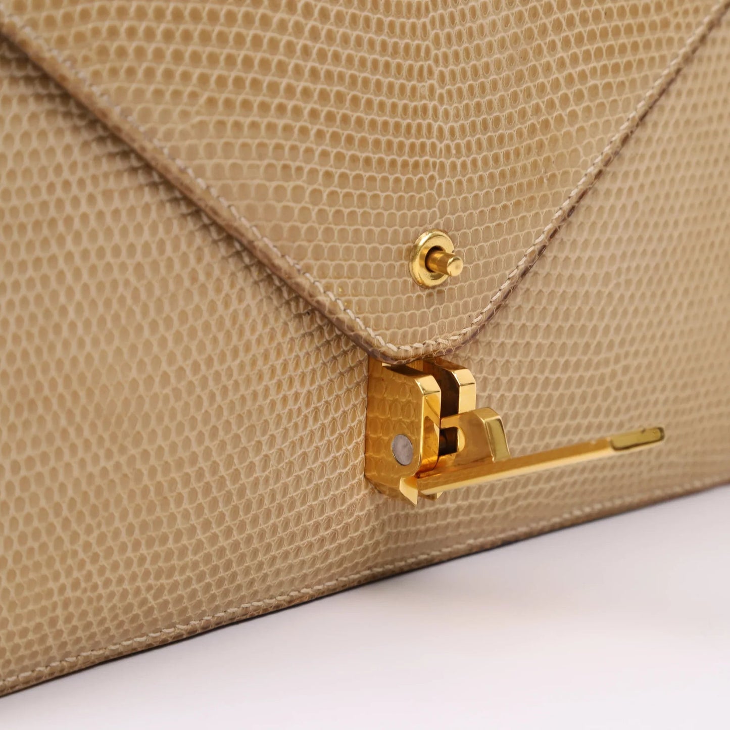 Hermes Jimmy Shoulder bag in beige Lizard ,buckle
