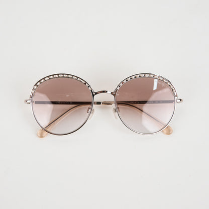 Chanel | Pearl Sunglasses Pink Gold 4247-H