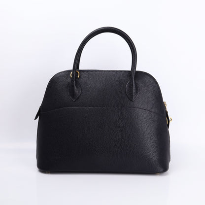 Hermes Bolide 31 in Chevre Bleu Indigo 2000, back view