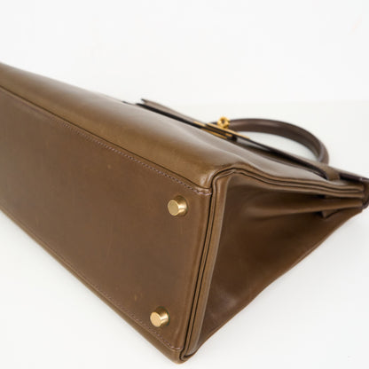 Hermes｜ Kelly 32  Handbag Barenia Vert Olive 2001