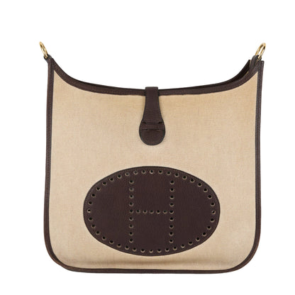 Hermes｜ Evelyne GM Shoulder bag Fjord  Ebene Toile  1999