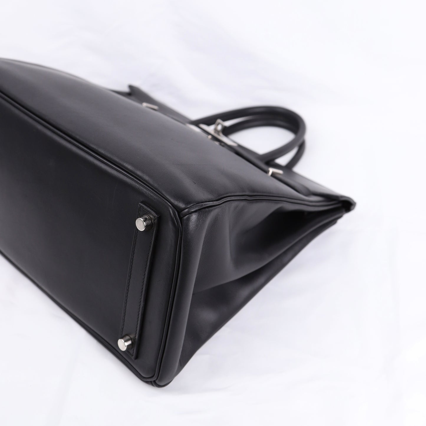Hermes Hac 32 Handbag in Evercalf Black 2009，corner2