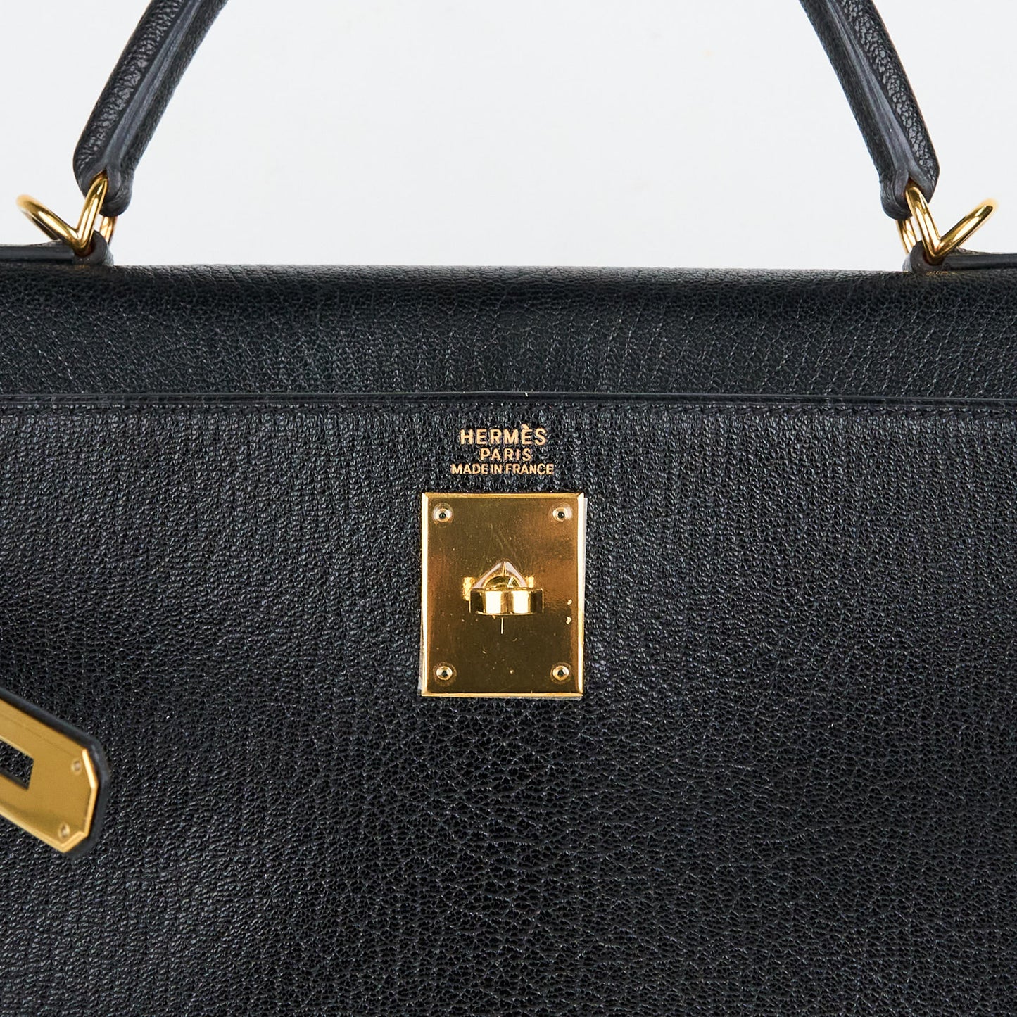 Hermes｜ Kelly 32 Handbag Black Cherve  2003