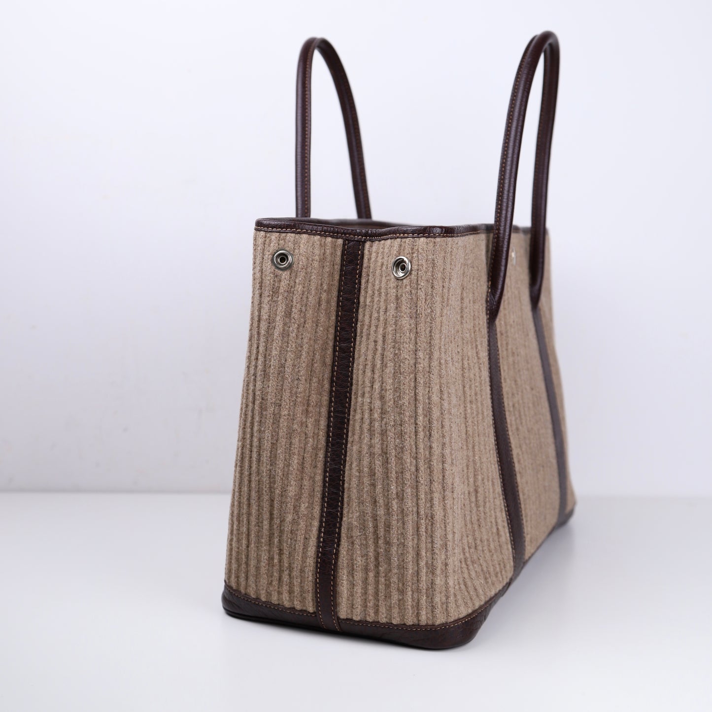 Hermes｜ Limited Garden Party PM Wool/Buffalo Handbag 2006