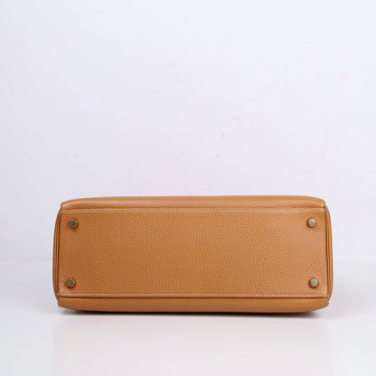 Hermes｜ Kelly 32 Handbag Natural Sable Vachette Ardenness 1998