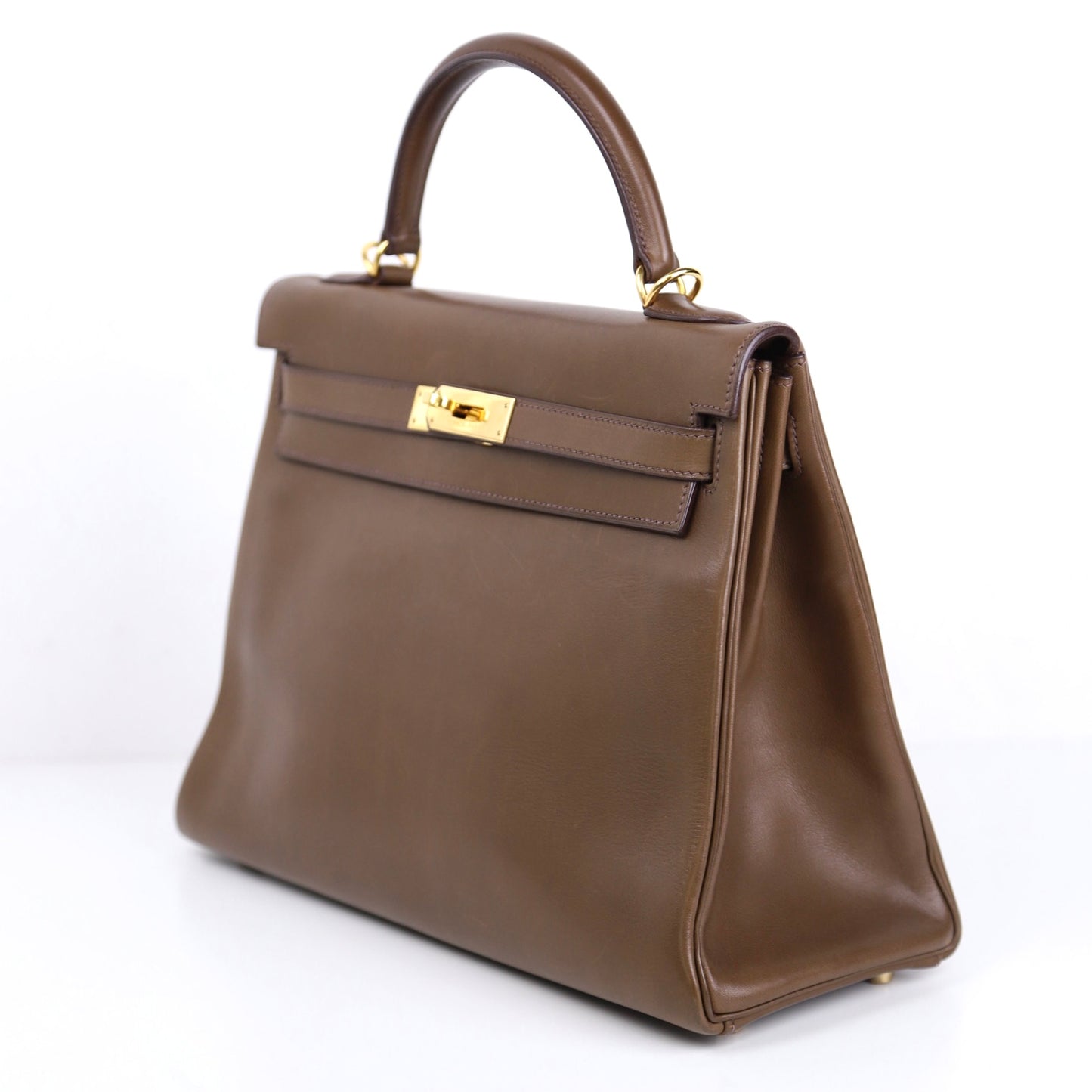 Hermes｜ Kelly 32  Handbag Barenia Vert Olive 2001