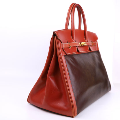 Hermes Birkin 40 in Boxcalf/Amazonia Brique/Brown 1999 GHW, left view