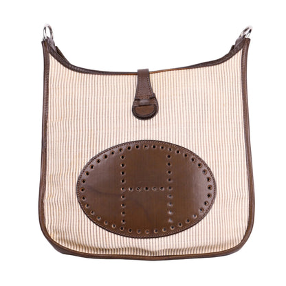 Hermes Evelyne PM in Barenia/Crinoline Vert Olive 2001,front view