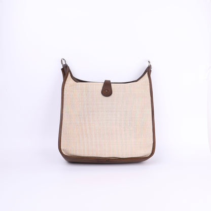 Hermes Evelyne PM in Barenia/Crinoline Vert Olive 2001,back view