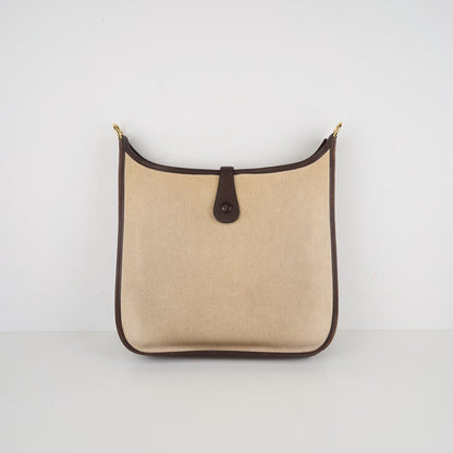 Hermes｜ Evelyne GM Shoulder bag Fjord  Ebene Toile  1999