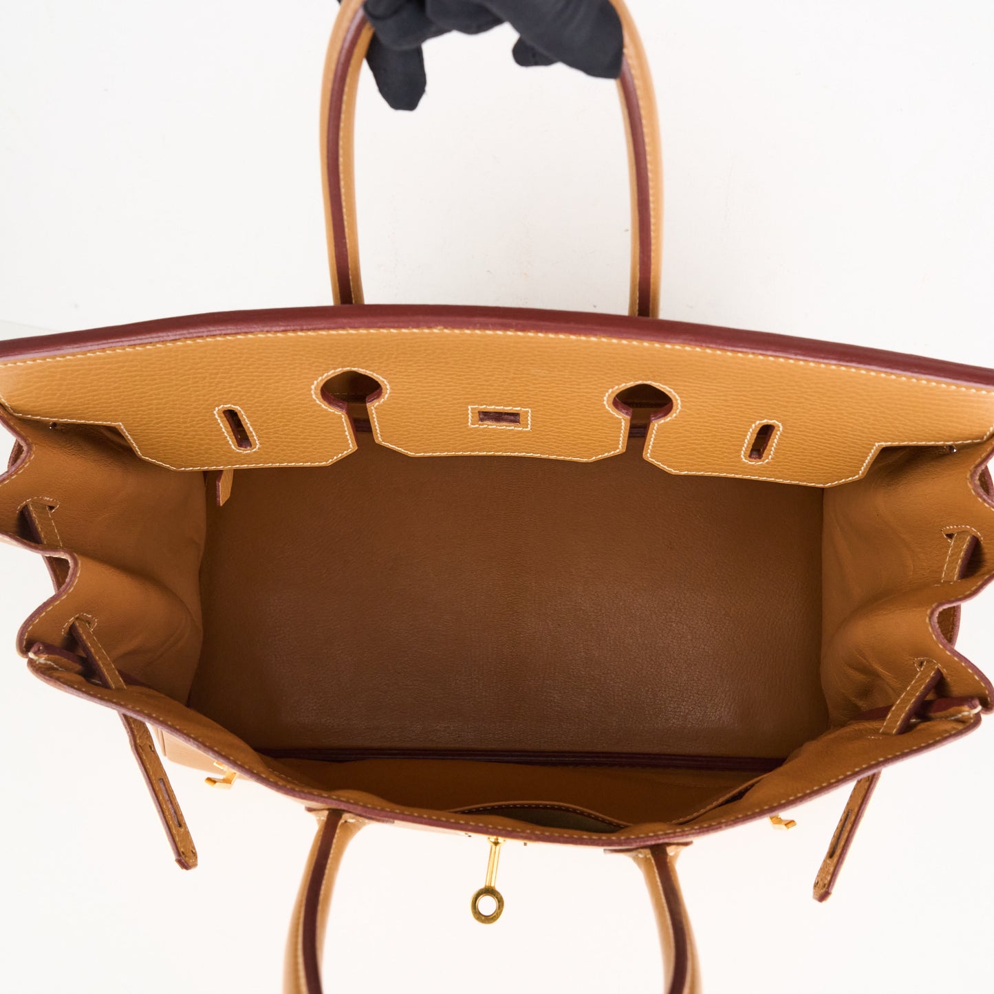 Hermes｜Birkin 35 Handbag Natural Sable Vachette Ardennes 2002
