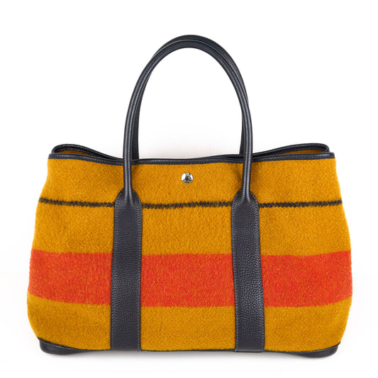 Hermes｜ Garden Party PM  Wool Handbag