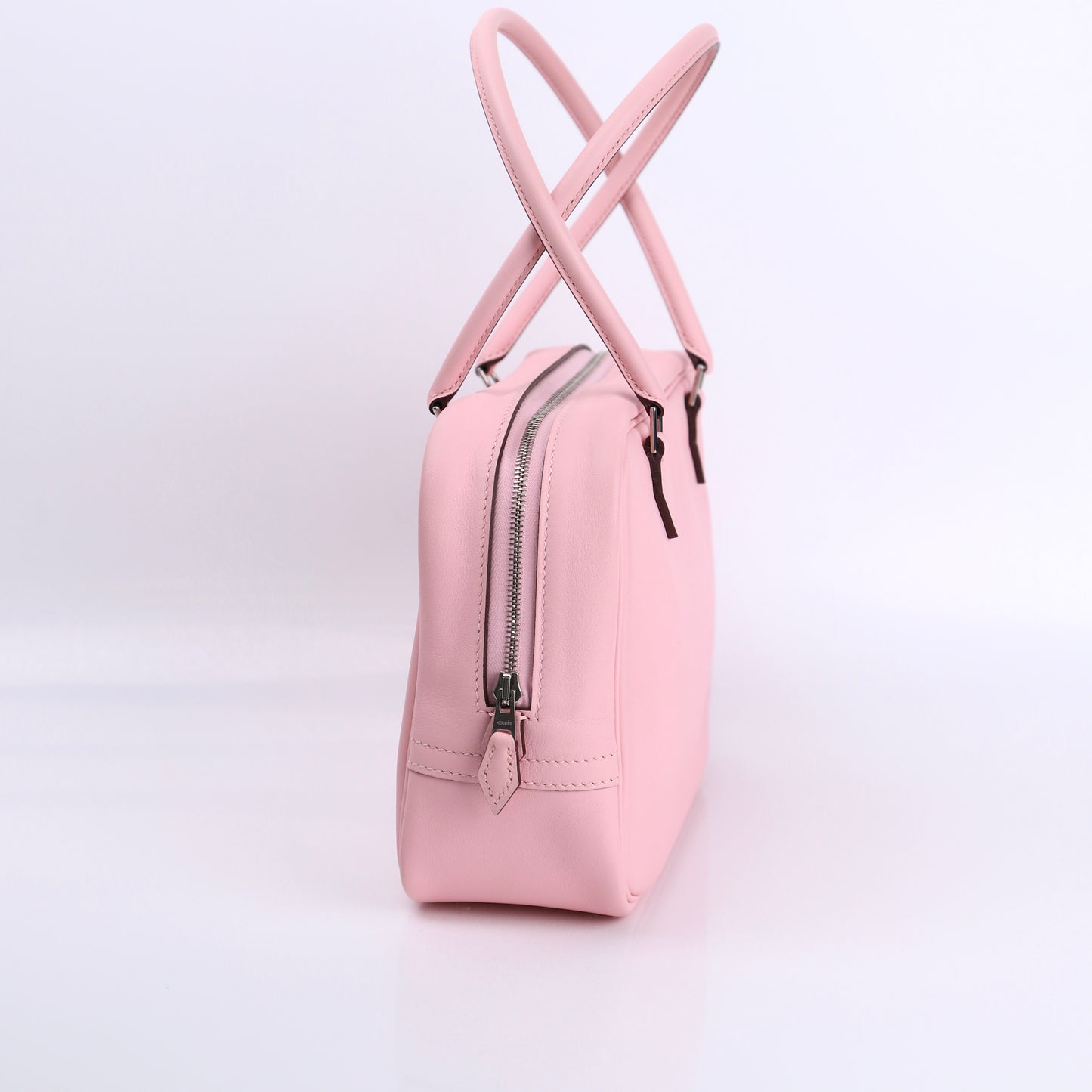 Hermes Plume Mini Handbag Plume in Rose Sakura Swift 2015, right side