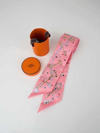 Hermes |Rose Sakura Key  twilly