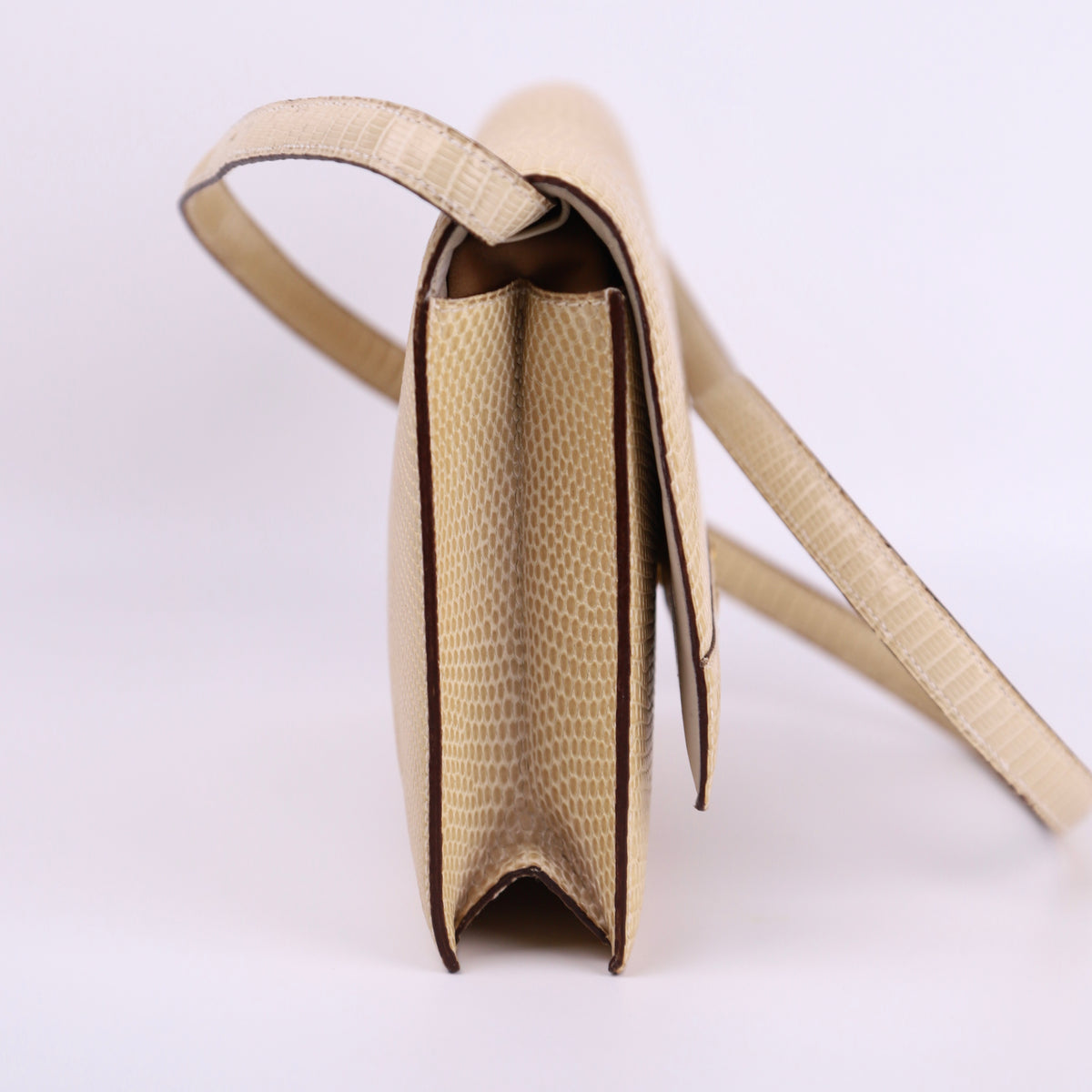 Hermes Vintage 2Way Shoulder Bag in Lizard 1986, left side