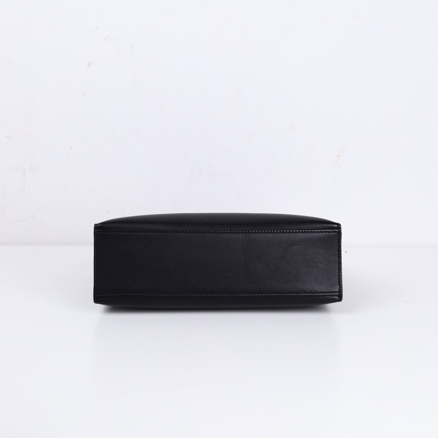 Hermes｜Kelly Pochette Black Handbag Evergrain 2008