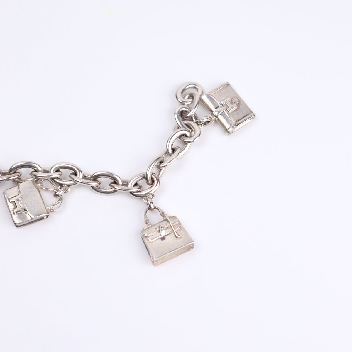 Hermes Sterling Silver S925 Bag Charm Bracelet,chram2