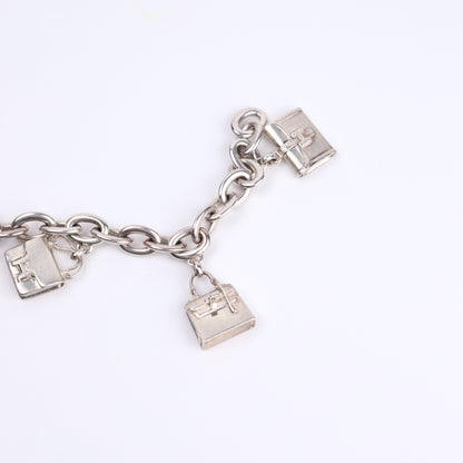 Hermes Sterling Silver S925 Bag Charm Bracelet,chram2
