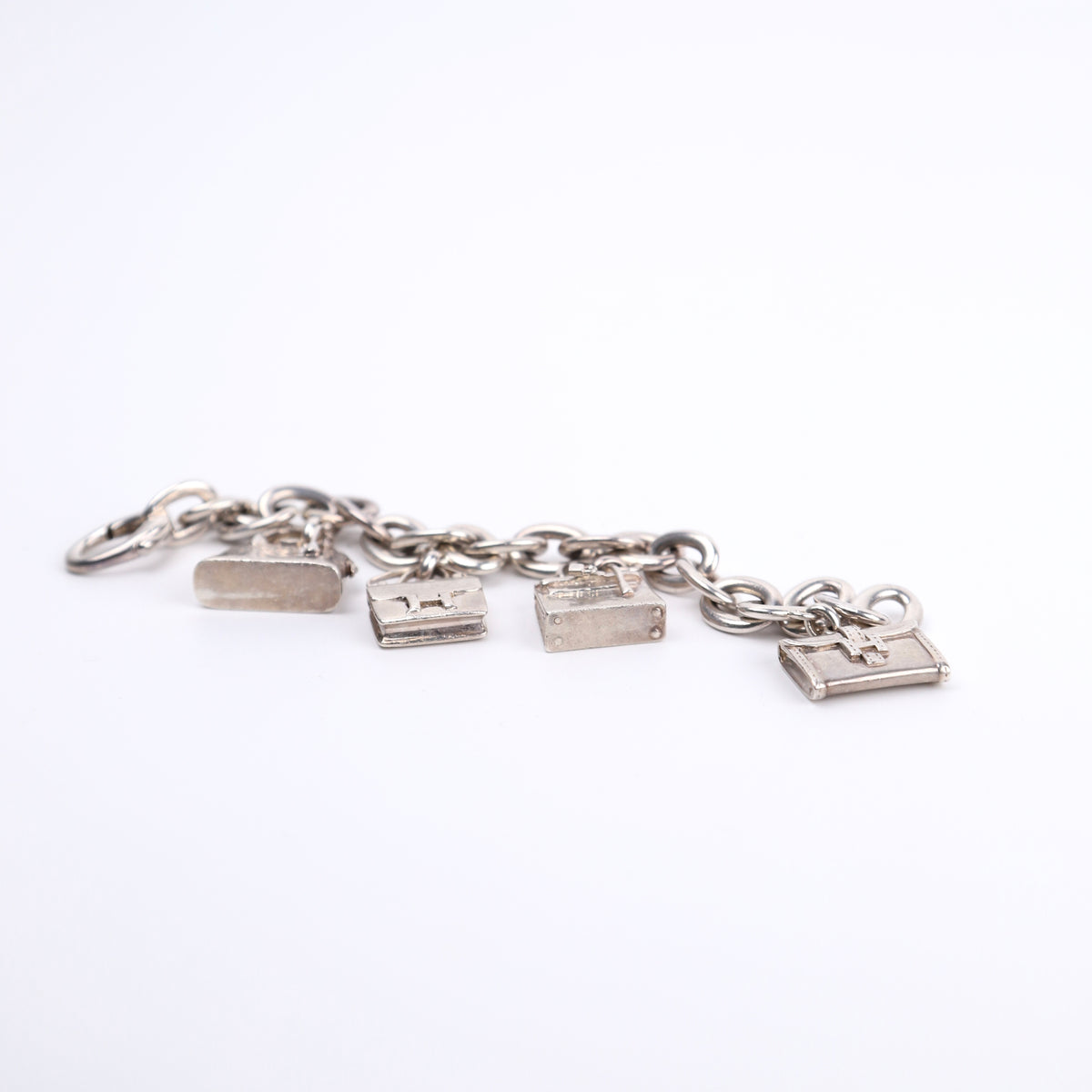 Hermes Sterling Silver S925 Bag Charm Bracelet,bottom