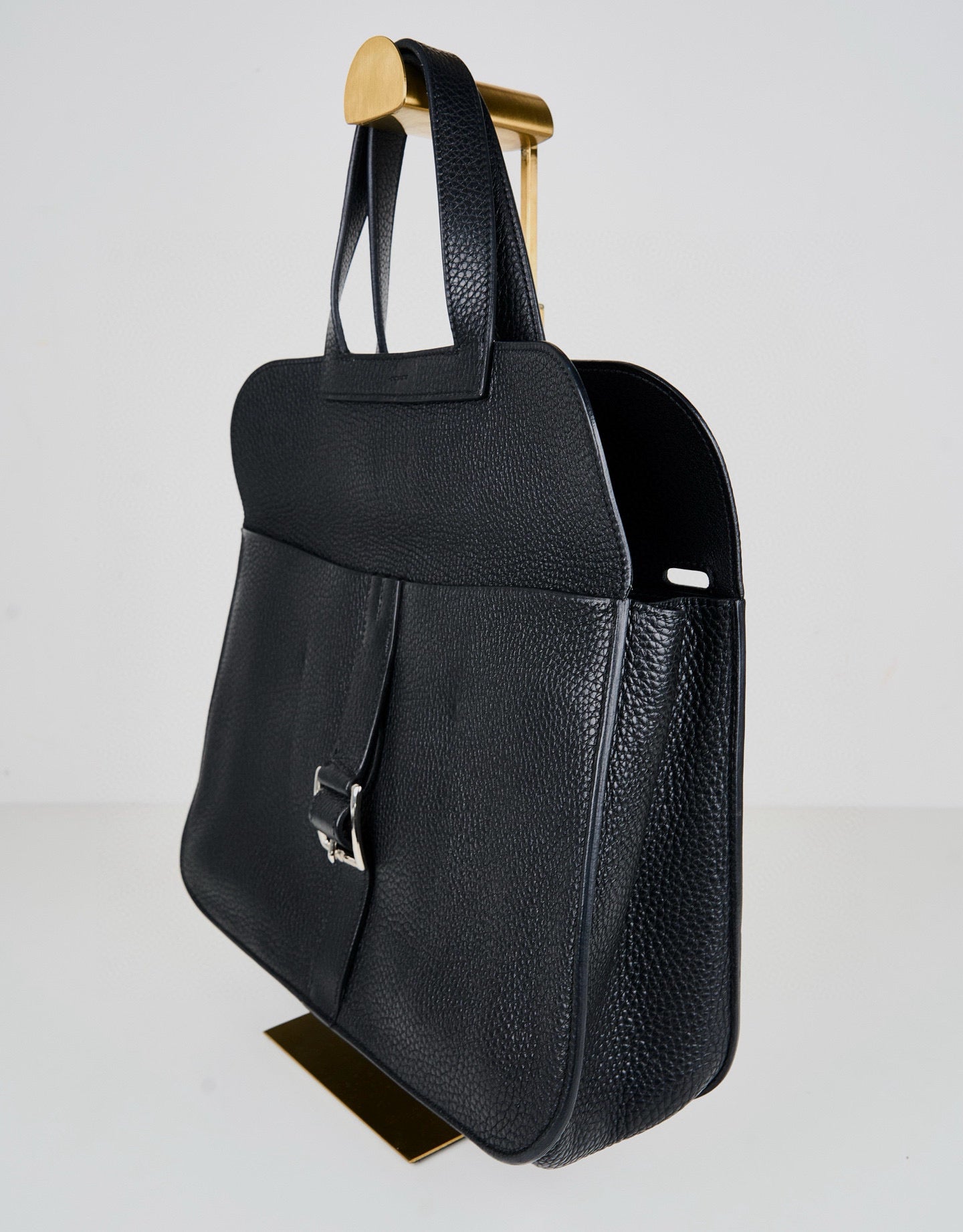 Hermes｜ Halzan 31 Black Taurillon Clemence 5 way handbag  C 2018