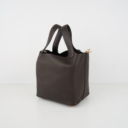 Hermes｜ Picotin PM Handbag  Faubourg  Ebene 2022