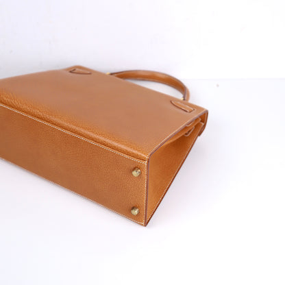 Hermes｜Kelly 28 Handbag Peau De Porc Gold 1994