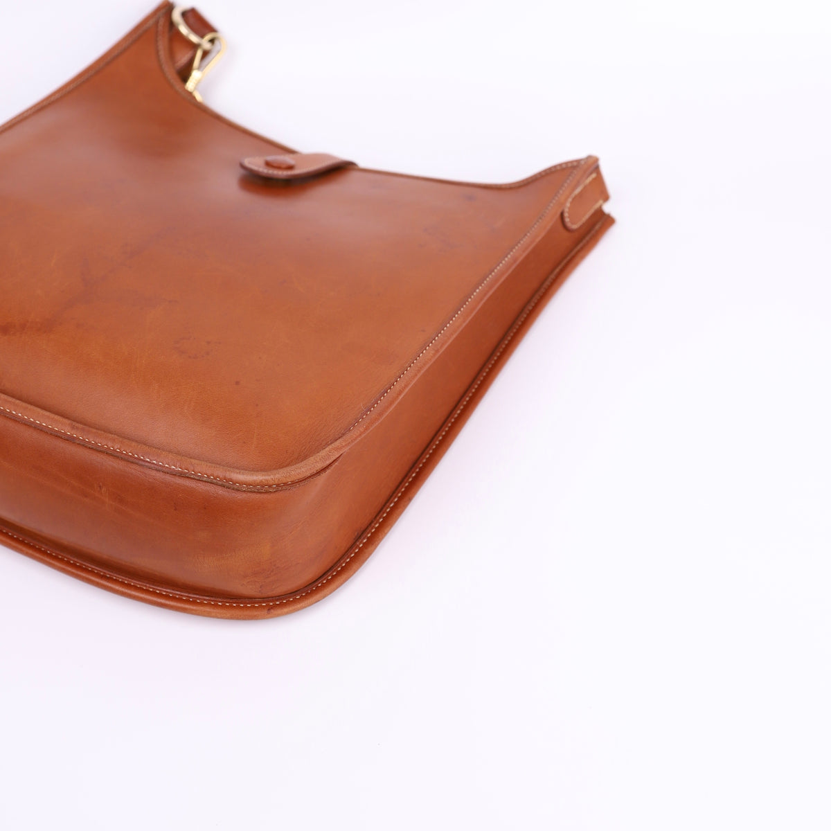 Hermes Evelyne PM in Barenia Fauve 2001 GHW，corner4