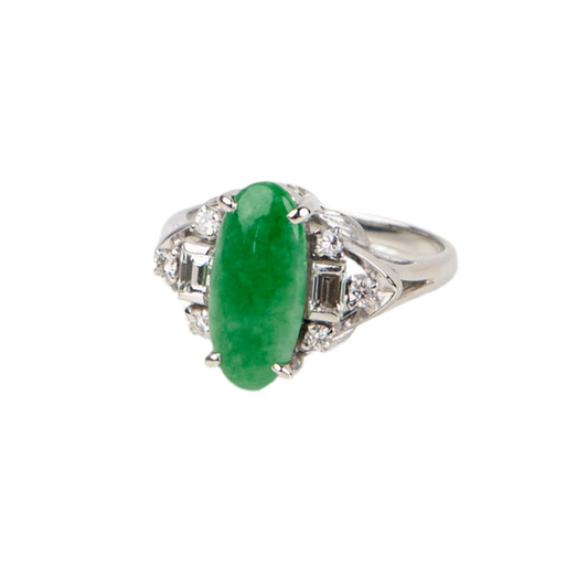 Platinum Jadeite Diamond  PM850  Ring #13