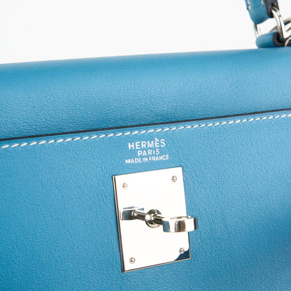 Hermes｜ Kelly 32 Handbag Blue Jean Swift 2005