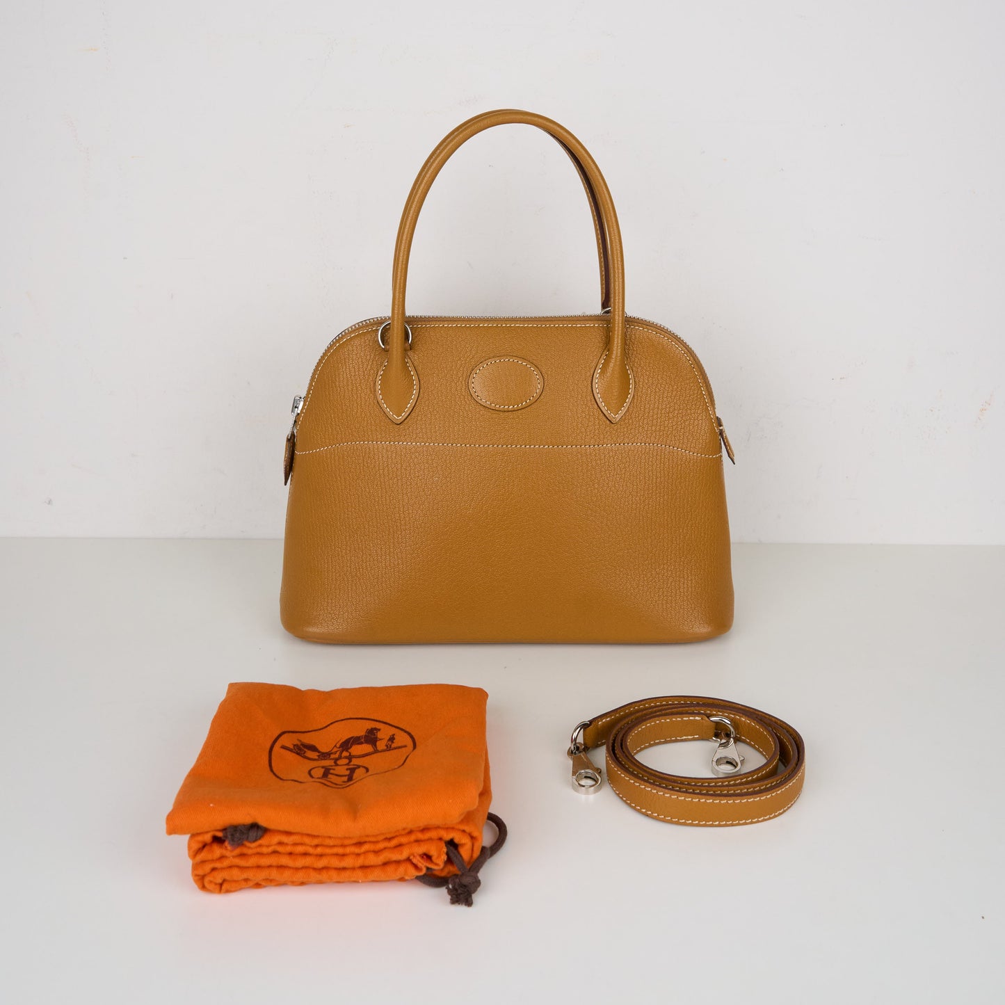 Hermes | Bolide 27 Handbag Caramel Cherve 2006