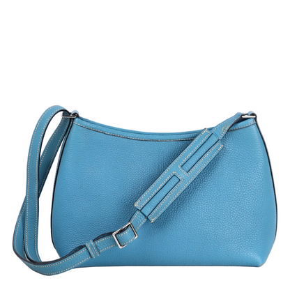 Hermes Berlingot Shoulder Bag in Togo Blue Jean 2003，front view