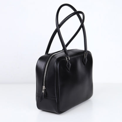Hermes Plume Mini  Handbag in Box Calf Black 2002 ,left side
