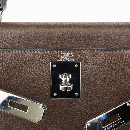 Hermes｜ Kelly 28 Handbag  Togo Chocolate 2007