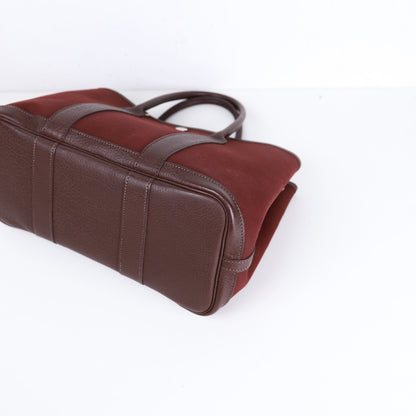 Hermes｜Garden Party TPM  2-Way Handbag Buffalo/Canvas Rouge Sellier  2005