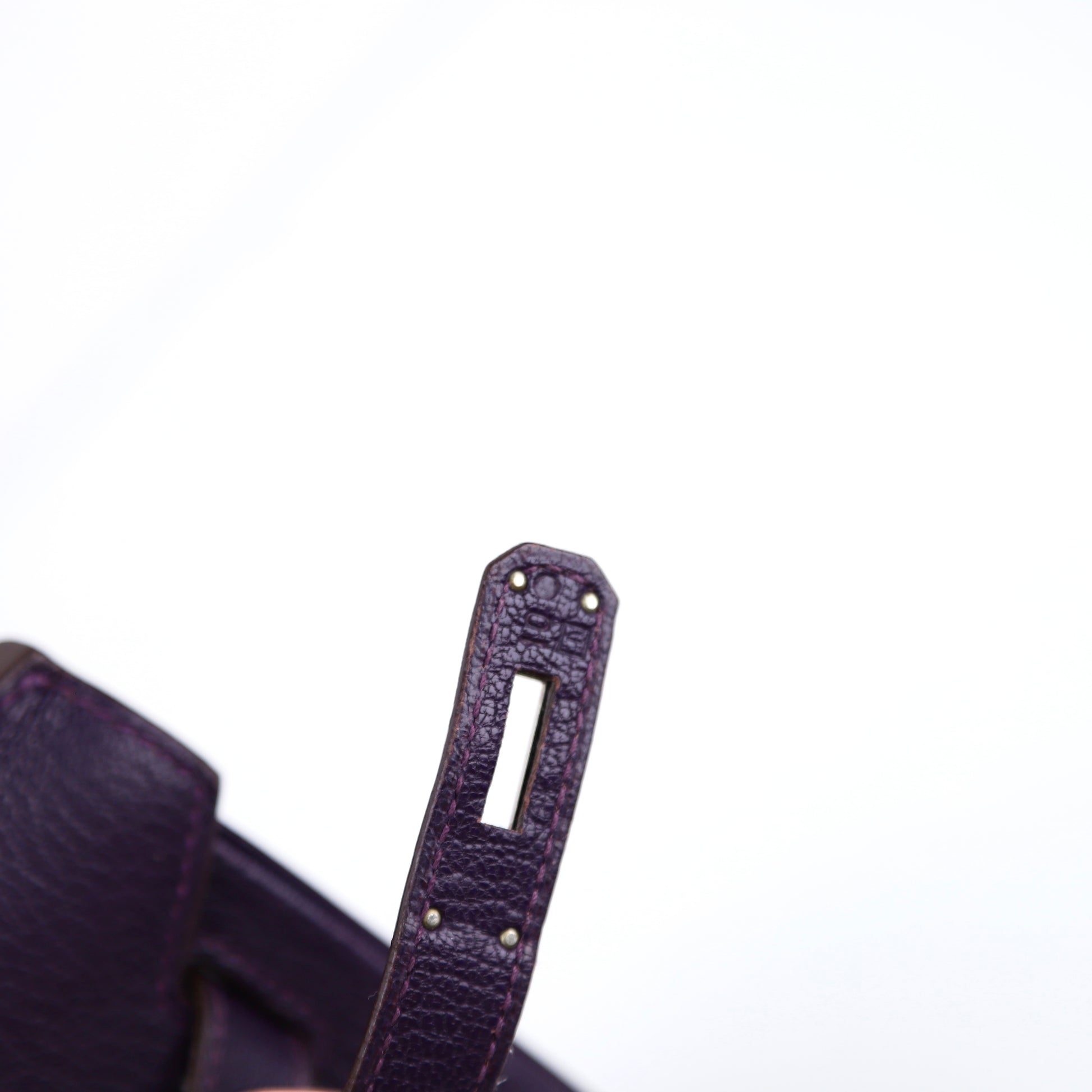Hermès Birkin 30 Handbag in Chèvre Raisin/Lilas, year stamp