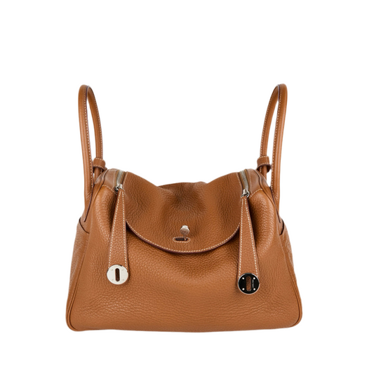 Hermes｜ Lindy 30 Shoulder bag Gold Taurillon Clemence 2014