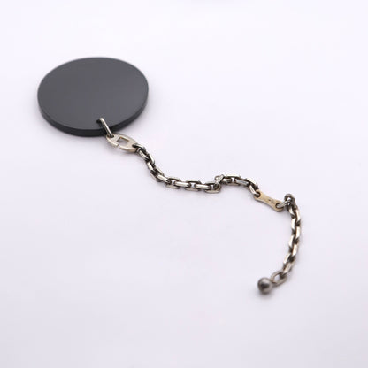 Hermes S925 Chain Bag Charm Cat in Box Calf Grey，chain