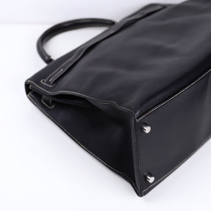 Hermes｜Kelly Flat  Handbag Black Swift 2007