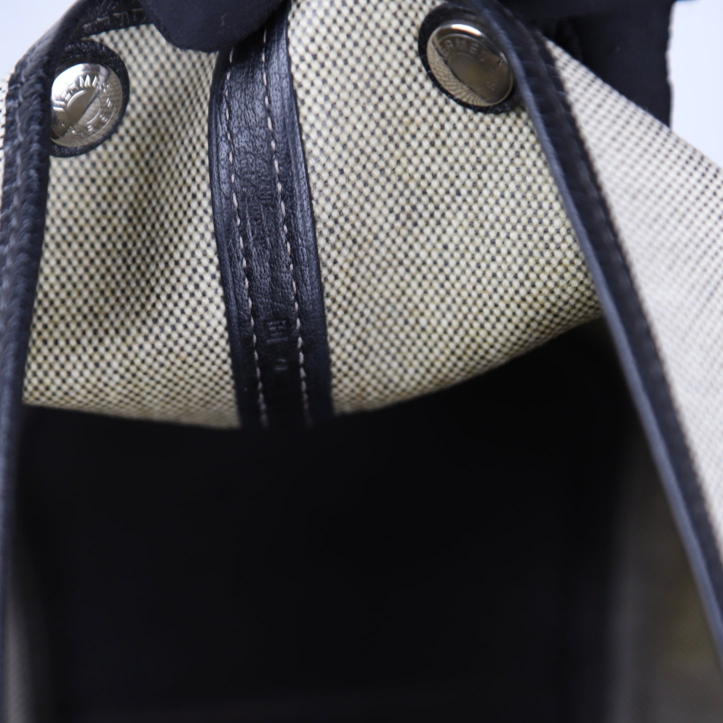 Hermes｜ Garden Party  TPM  Handbag Buffalo/Toile 2005