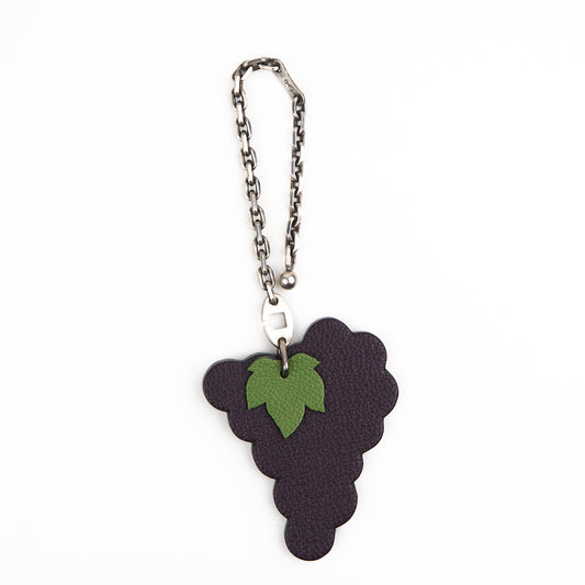 Hermes|S925  Bag Charm Chevre Mysore Grape Raisin