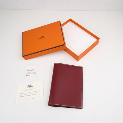 Hermes| Journal Case Passport Cover Chamonix Rouge H 2003