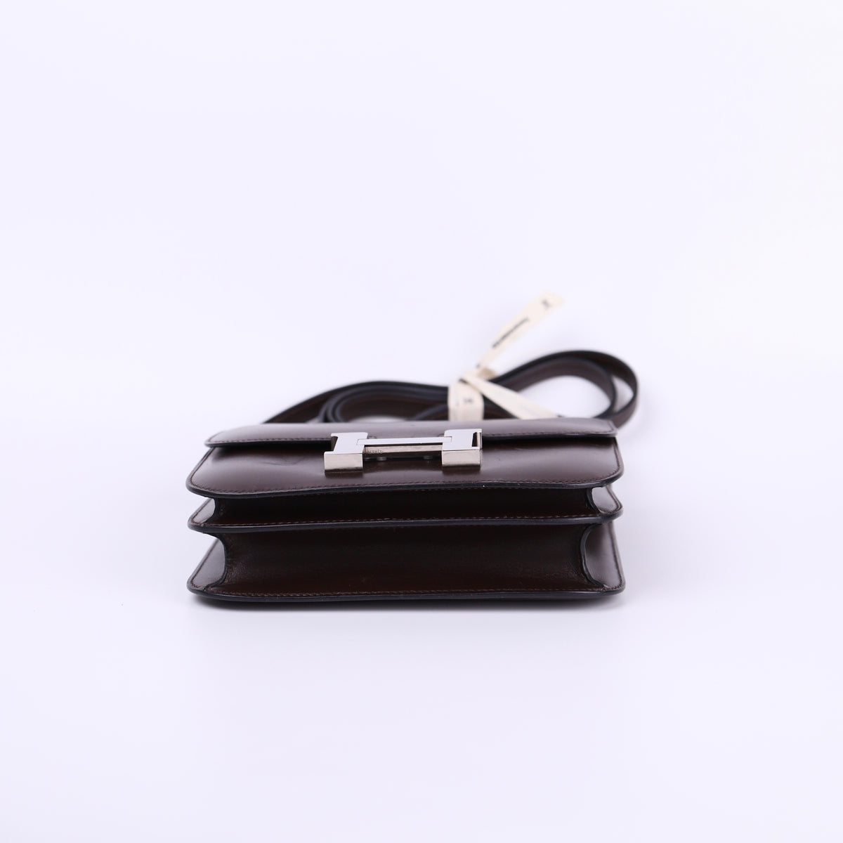 Hermes Constance 19 Shoulder Bag in Box-Calf Chocolat 2016 PHW,bottom