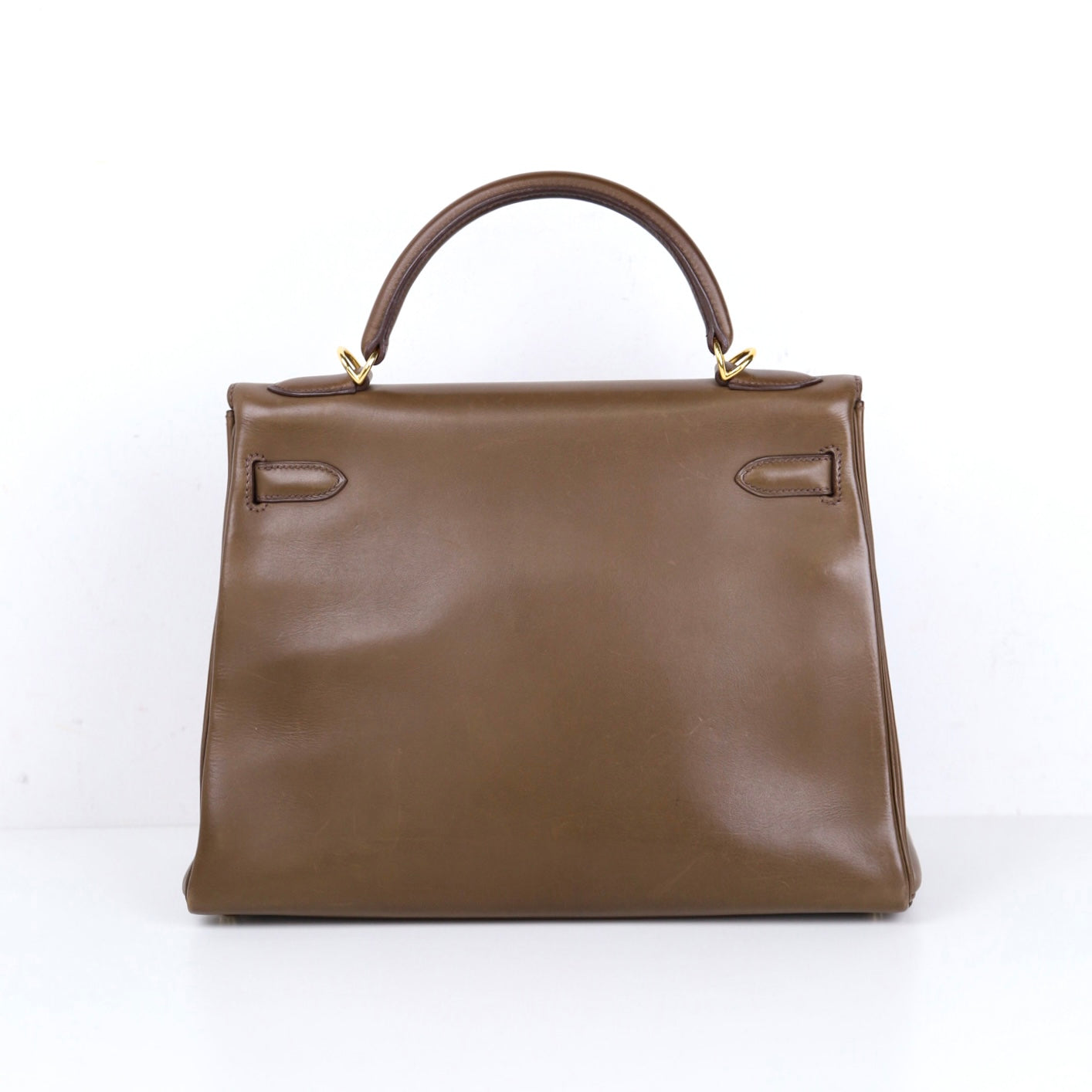 Hermes｜ Kelly 32  Handbag Barenia Vert Olive 2001