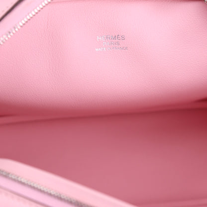 Hermes Plume Mini Handbag Plume in Rose Sakura Swift 2015, logo