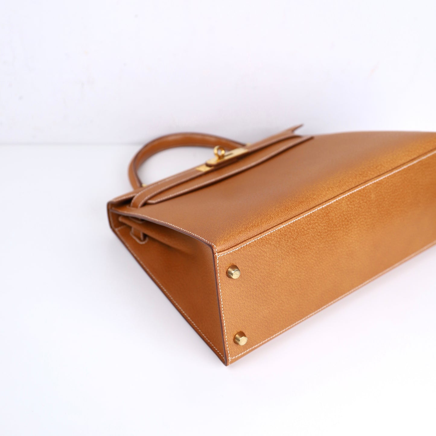 Hermes｜Kelly 28 Handbag Peau De Porc Gold 1994