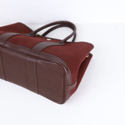 Hermes｜Garden Party TPM  2-Way Handbag Buffalo/Canvas Rouge Sellier  2005
