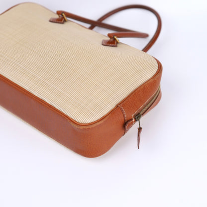 Hermes Plume Elan 28 Handbag in Peau de Porc/Crinoline 2002,corner2